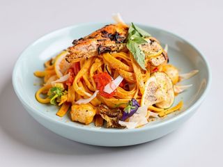 Tagliatelle con gamberi