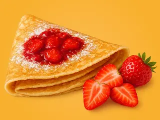 Clătite cu dulceata de căpșuni