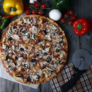 Pizza Prosciutto e funghi XXL Ø 50cm