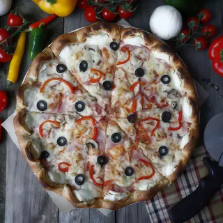 Pizza Casei mare cu margine king  Ø 32cm
