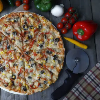 Pizza Vegetariana mare cu margine king  Ø 32cm