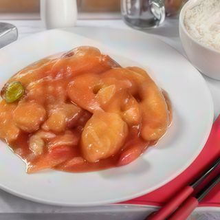 Pui dulce acrișor cu orez