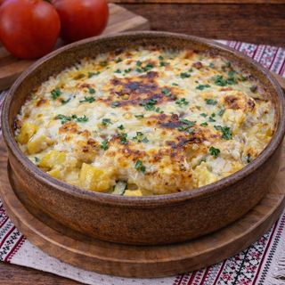 Pui gratinat