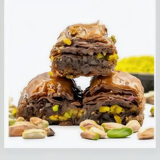 Baclava cu fistik si ciocolata