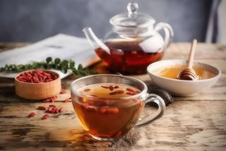 Ceai chinezesc cu goji și crizanteme