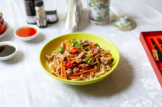 Tăiței cu porc picant