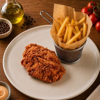Meniu șnițel de pui 440g