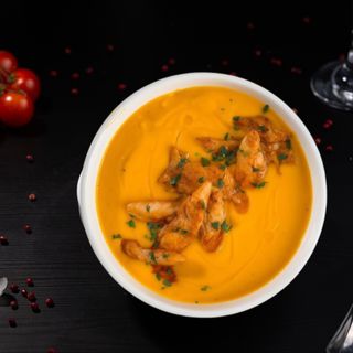 Supa crema de legume cu piept de pui