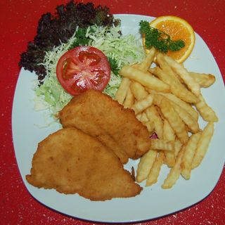 Meniu cu snitel de pui - 450g