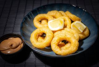 Inele de calamar pane