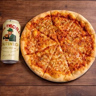 PIZZA MARGHERITA + BIRRA MORETTI 0.5