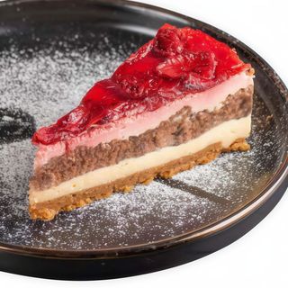 Tort de capsuni cu ciocolata si budinca