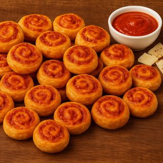 Platou cu mini melci cu pizza