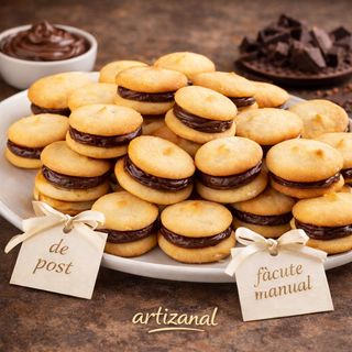 Paleuri artizanale rotunde cu cremă de ciocolată - de post