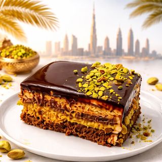 Prăjitura Dubai: Luxul Orientului într-un Desert Unic