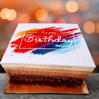 Tort cu poza Happy Birthday - Trio Mousse