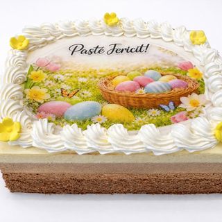 Tort Trio Mousse cu Imagine de Paște
