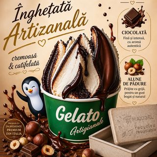 Înghețată Artizanală Pino Pinguino - Cutie (500 gr.)