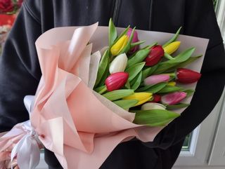 Buchet 15 lalele colorate