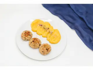 Falafel cu piure păstârnac şi ţelină, vegan, fără gluten