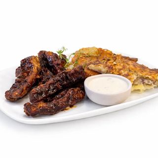 Crispy Ribs & Smashed Potatos