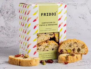 Cantuccini - biscuiti artizanali, fistic si merisoare
