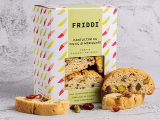 Cantuccini - biscuiti artizanali, fistic si merisoare