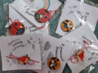 Martisoare lemn pictat