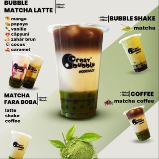 CrazyBubble Matcha Menu