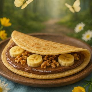 Clătită cu Nutella & banană & nucă