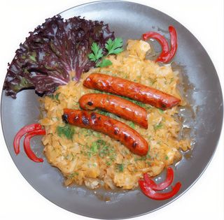 Varza calita cu carnati