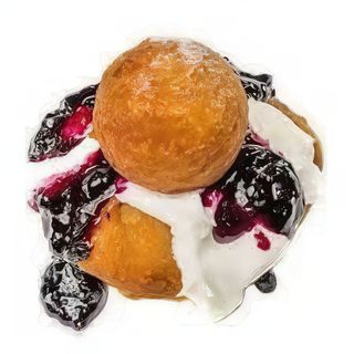 Papanaș cu gem și smântâna