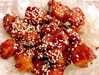 Pui caramel si orez jasmine