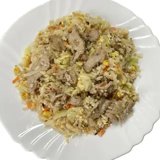 73.Orez prajit cu carne de porc si ou