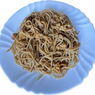 86.Spaghete prajite cu ou