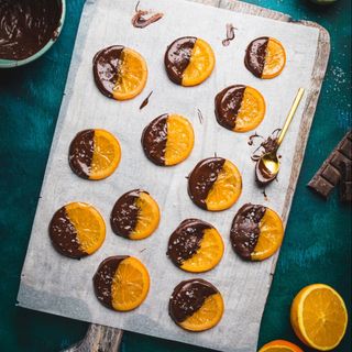 Felii de portocala in ciocolata