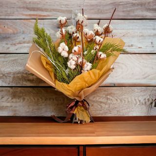 Bumbac în buchet Iarna