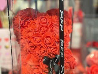 Ursuleț Floral Etern în Cutie Transparentă