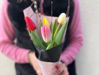 Buchet 5 lalele multicolor