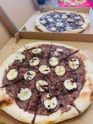 Chocolate pizza