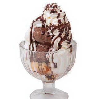 Profiterol cu înghețată și frișcă