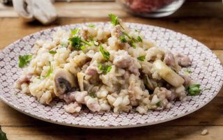 Risotto salsiccia e funghi