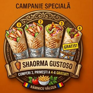 Shaorma medie 3+1 gratis