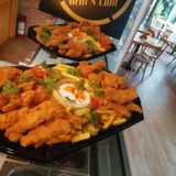 Platou chicken strips si cartofi prajiti