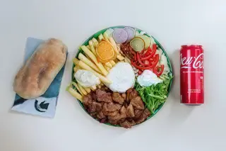 Meniu Gyros XXL la farfurie Vitel-Purcel-Berbecut