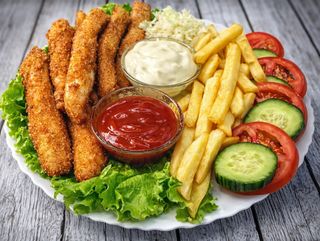 Meniu crispy la farfurie