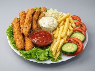 Meniu crispy la farfurie