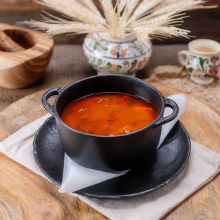 Bean soup with pork knuckle