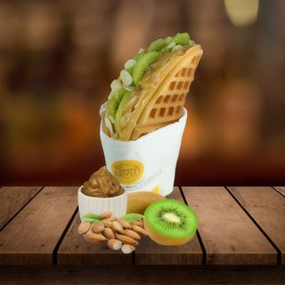 WAFFLE, CARAMEL CREMESA, KIWI FRESH, MIGDALE