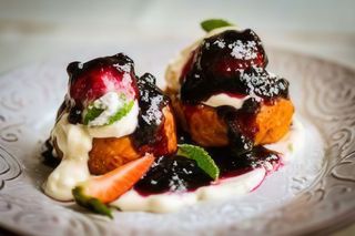 Papanași cu dulceață